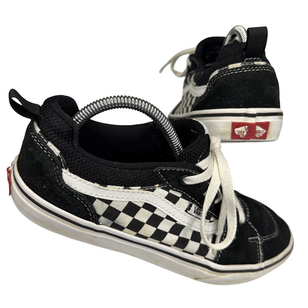 Vans Sneakers Youth 7 Old Skool Checkerboard Black White Skateboard Shoes